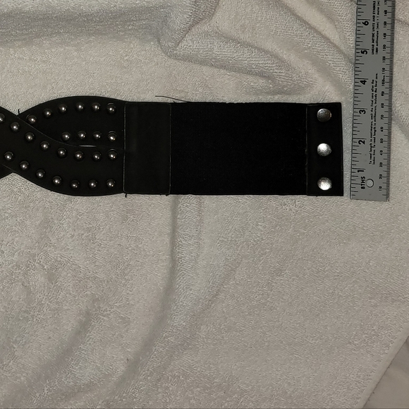 Black waist snap belt - Picture 3 of 6